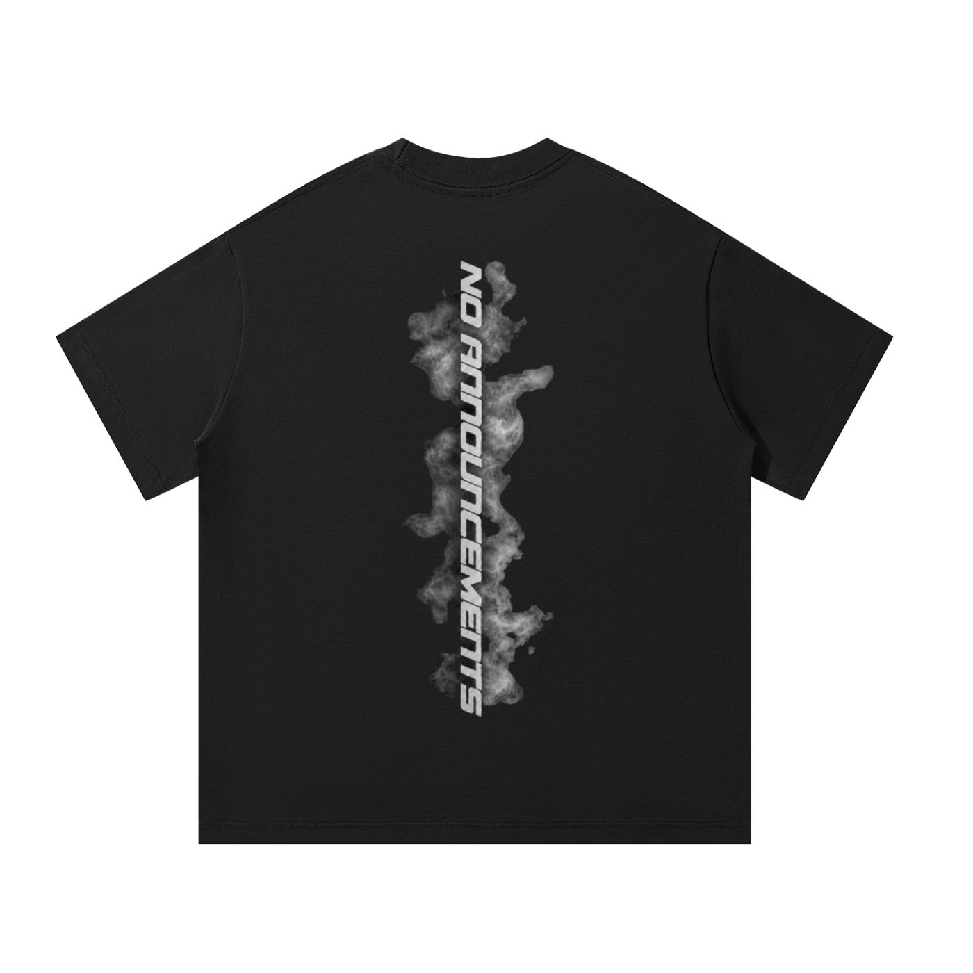 NO ANNOUNCEMENTS TEE — BLACK