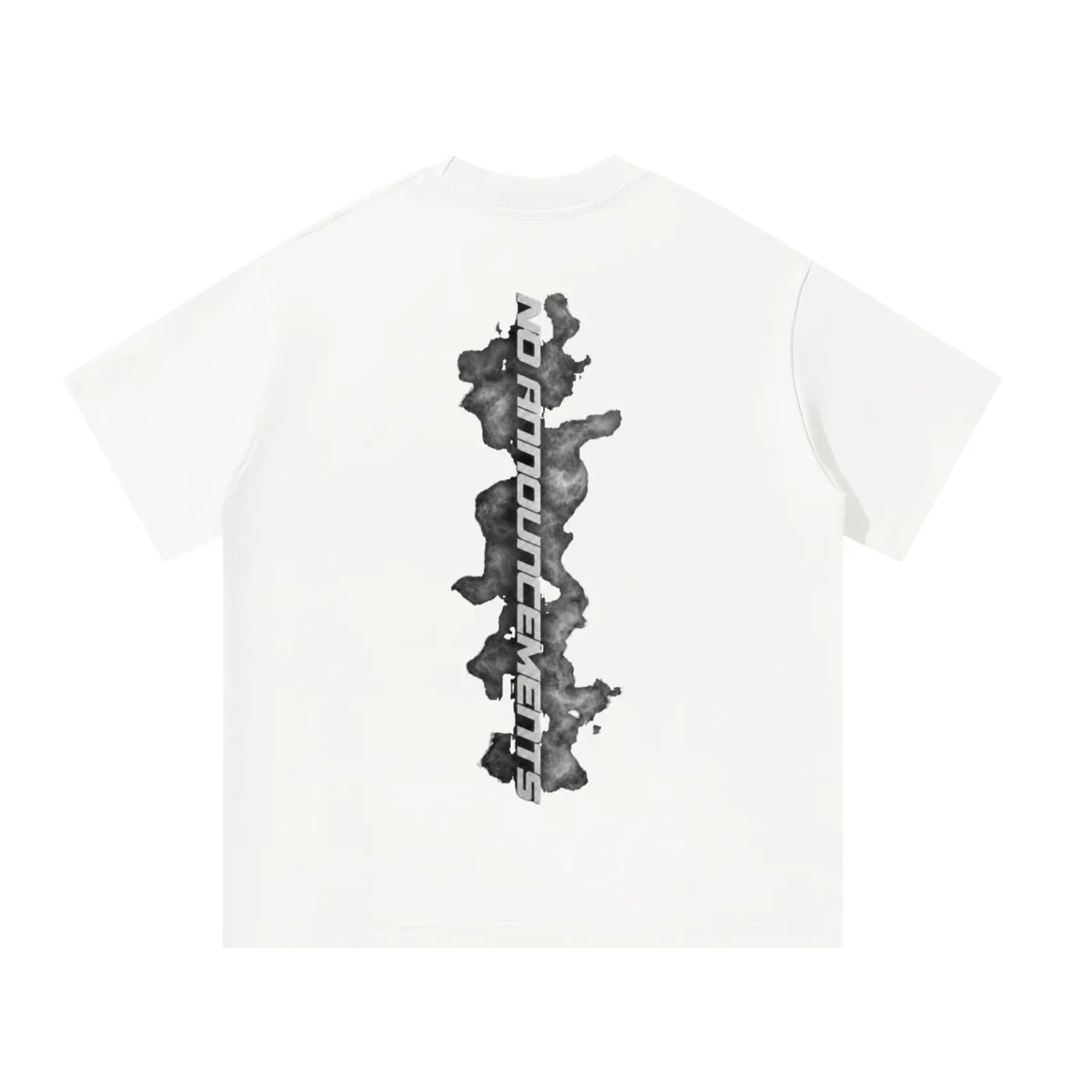 NO ANNOUNCEMENTS TEE — WHITE