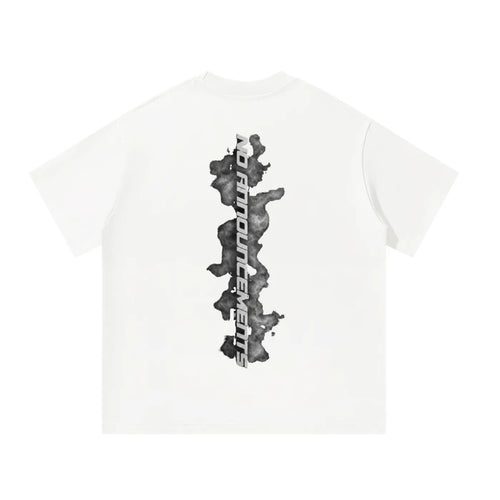 NO ANNOUNCEMENTS TEE — WHITE
