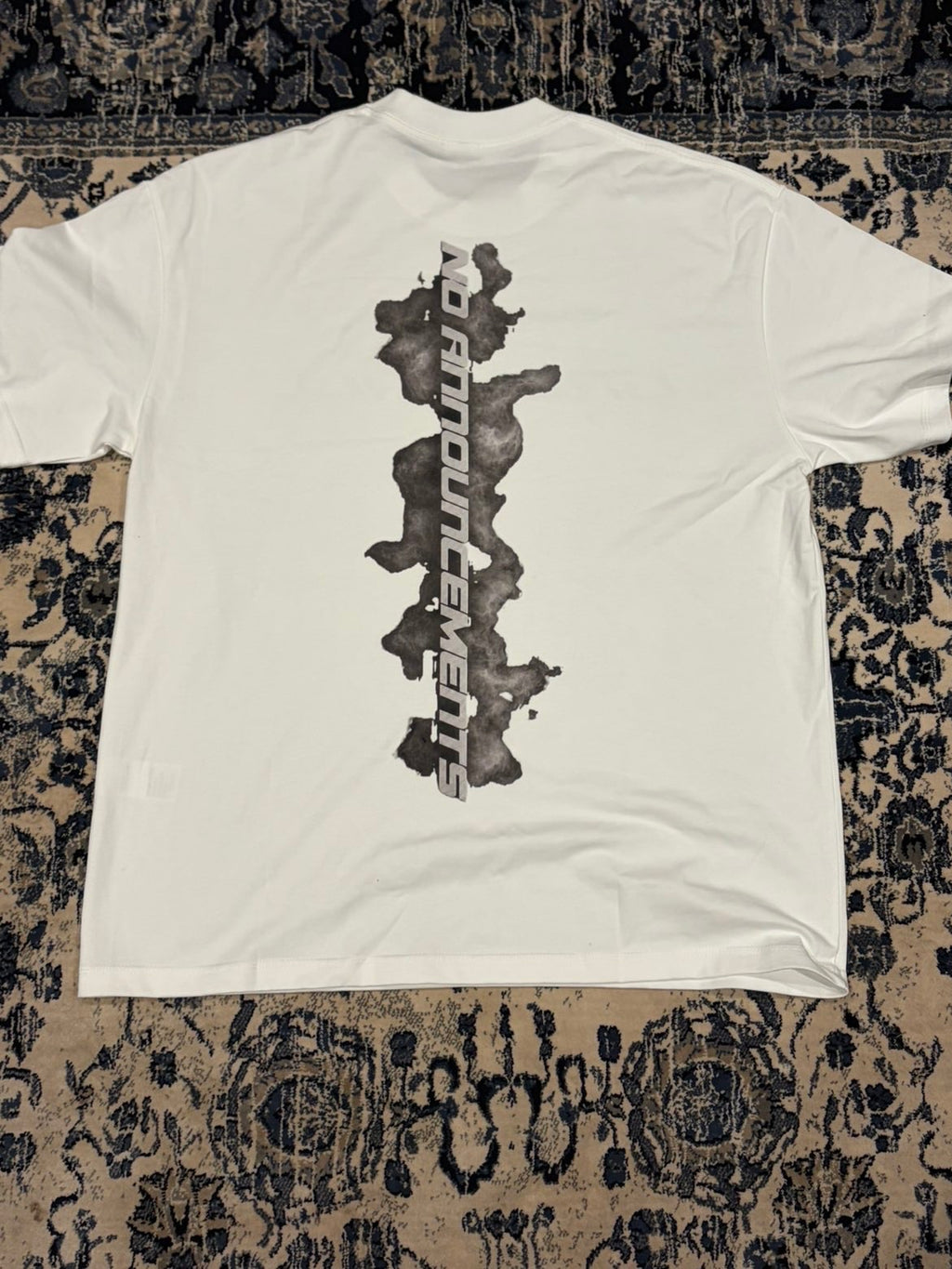 NO ANNOUNCEMENTS TEE — WHITE